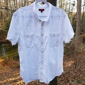 Arizona Jeans White Cotton Button Down Shirt Size XXL